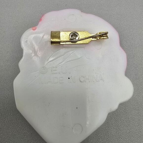 Santa Christmas Red White Glitter Pin - Picture 2 of 2